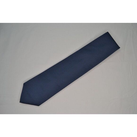 Tommy Hilfiger Men's Blue Geometric Silk Tie - Picture 1 of 7